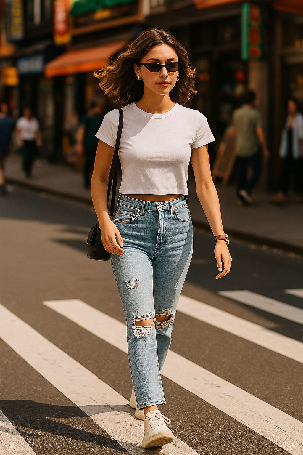 Juliet – Löst Sittande Rippade Denimbyxor för Kvinnor